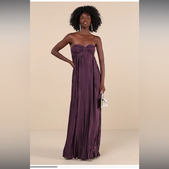 Lulus Dresses & Skirts - Lulu's Strapless Purple Maxi Dress